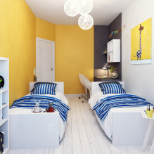 How to equip a narrow children's room? -2