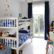 How to equip a narrow children's room? -3