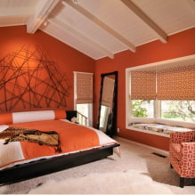 Interior design in terracotta color-0