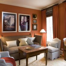Interior design in terracotta color-4