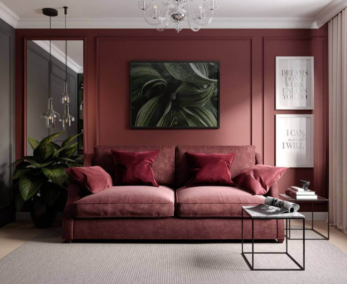 How to use Marsala color in the interior?