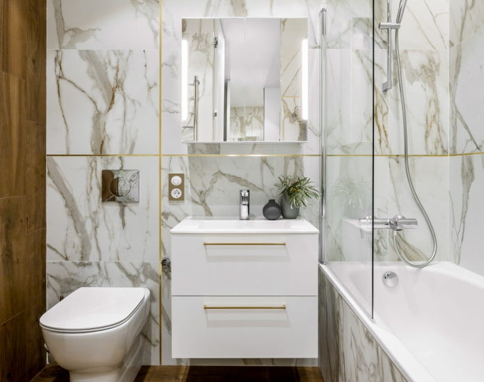 Marble bathroom design