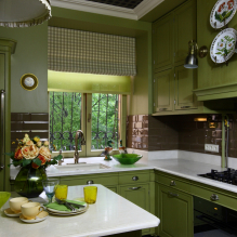 How to decorate the interior of the kitchen in pistachio color? -5