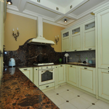 How to decorate the interior of the kitchen in pistachio color? -3