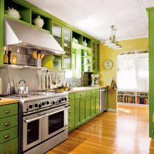Hogyan lehet díszíteni a konyha belsejét pisztácia színben?