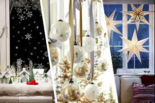 How to decorate a window for the New Year?