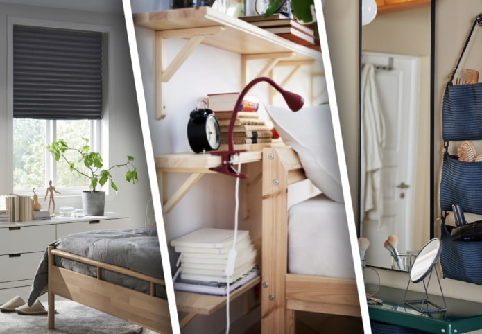A selection of ideas from IKEA for a small bedroom