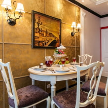 How to use gold color in the interior of the kitchen? -4