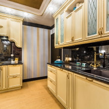 How to use gold color in the interior of the kitchen? -5