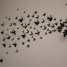 Hogyan lehet a falat díszíteni pillangókkal? -1