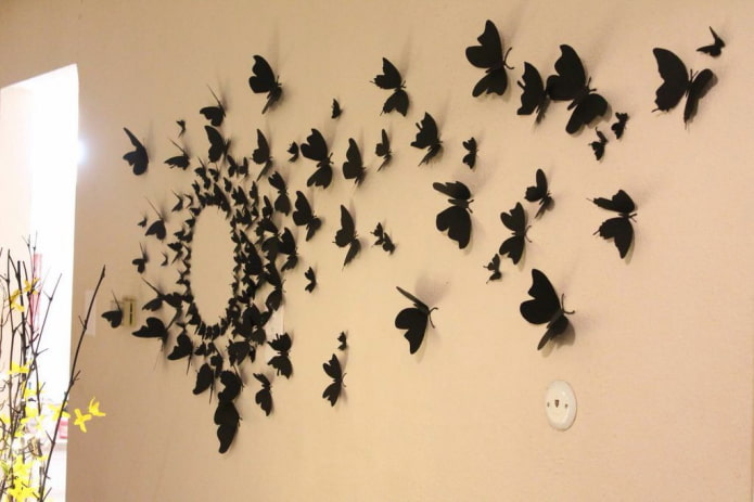 How to decorate a wall with butterflies?