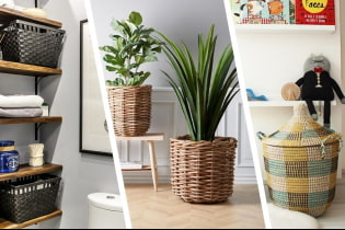 Beautiful ideas for using wicker baskets