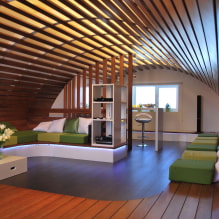 Deckendekoration in einem Holzhaus-4