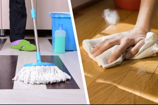 Jobb a kezével felmosni a padlót, vagy felmosóval?