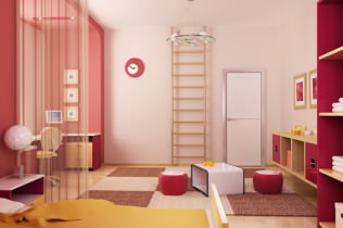 Division of the children's room into functional zones