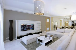 Modern interior design of an apartment of 130 sq. m.