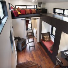 Interior of a mobile home-wagon with a trailer-4