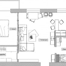 Interior design of a studio apartment 47 sq. m-19