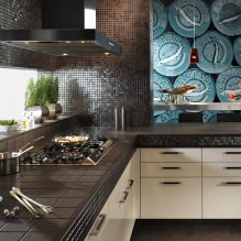 Кухиње са мозаицима: дизајн и завршна обрада-2