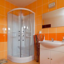 Narancssárga fürdőszoba kialakítás-1