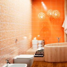 Orange bathroom design-5