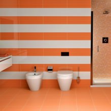 Orange bathroom design-7
