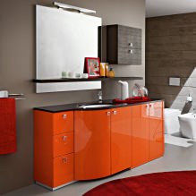 Narancssárga fürdőszoba-design