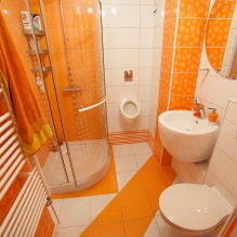 Orange bathroom design-16