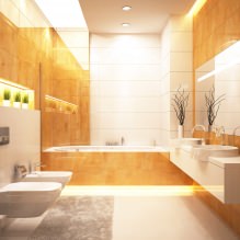 Orange bathroom design-12