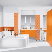 Disenyo ng orange na banyo-10