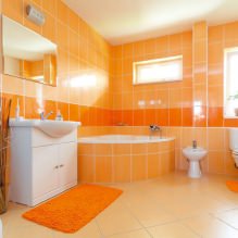 Orange bathroom design-9