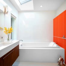 Disenyo ng orange na banyo-17