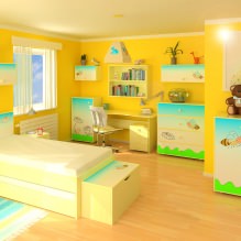 Children's room in yellow tones-15