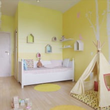 Children's room in yellow tones-12
