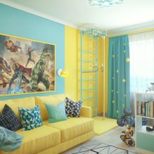 Children's room in yellow tones-5