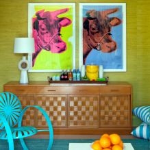 Pop art style in the interior: design features, choice of finishes, furniture, paintings-2