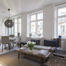 Schwedisches Interieur eines Studio-Apartments 34 qm. m-5