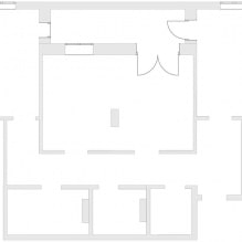 Entwurf einer 3-Zimmer-Wohnung 80 qm. Meter-1