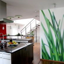 Wallpaper in the kitchen - interior design features-2
