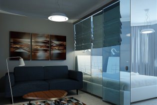Disenyo ng proyekto ng isang 2-silid na apartment na 46 sq. m