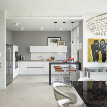 White floor in the interior: types, design, combination with the color of walls, ceiling, doors, furniture-6