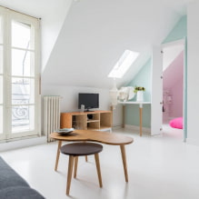 Weißer Boden im Innenraum: Typen, Design, Kombination mit der Farbe von Wänden, Decke, Türen, Möbeln-13