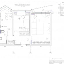 Entwurf einer Zweizimmerwohnung 55 qm. m-3