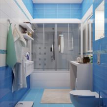 Дизајн купатила у плавим тоновима-3