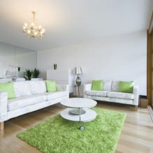 Living room interior in shades of green-3