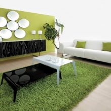 Living room interior in shades of green-6