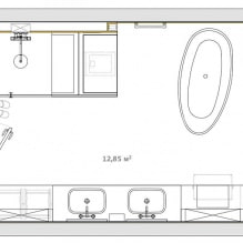 Дизајн великог купатила 12 кв. м-5