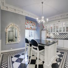 Kitchen-dining room interior design in classic style-6