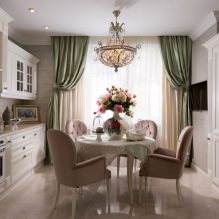 Kitchen-dining room interior design in classic style-5