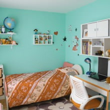 Turquoise in the interior: features, combinations, choice of finishes, furniture and decor-10